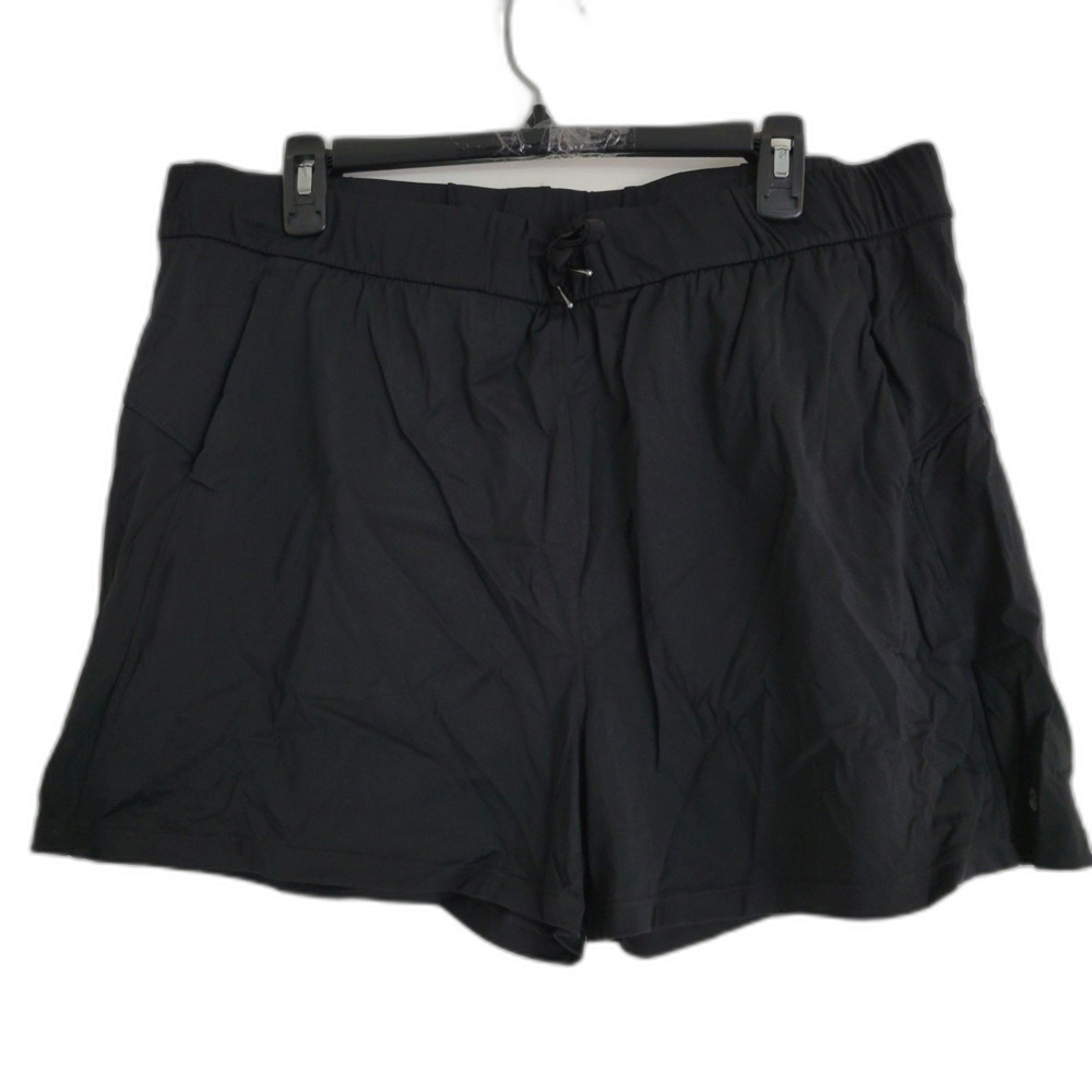 Willit Activewear Drawstring Elastic Waist Pull On Black Shorts Size XXXL